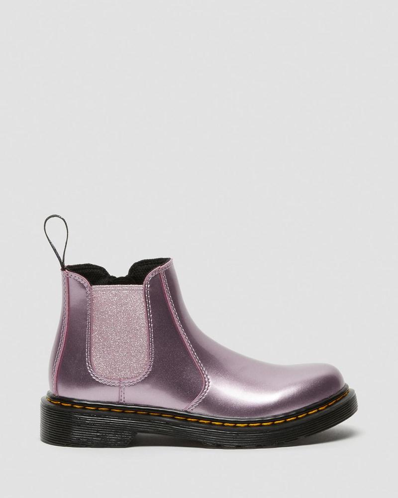 Dr Martens Junior 2976 Metallic Laarsjes Kinderen Roze | NL 153HAP